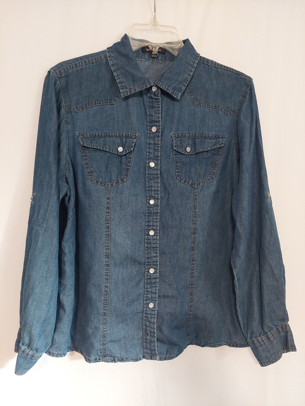 Denim Long Sleeve Button Up